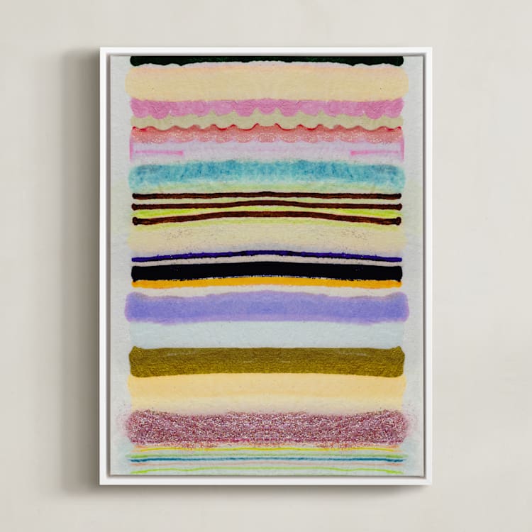 "So Much Love" - Art Print in Citrus by HAPI ART - Framed Canvas