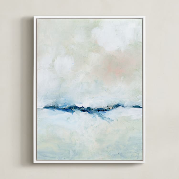 "Solstice" - Art Print in Snow by Lindsay Megahed - Framed Canvas