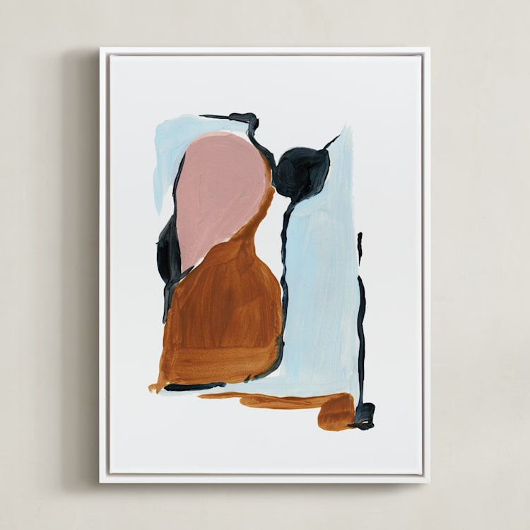 "Spring No. 16" - Art Print in Blush by Cait Courneya - Framed Canvas
