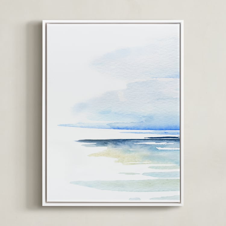 "Muse Triptych (left)" - Art Print in sea by Roberta Hoiness Art - Framed Canvas