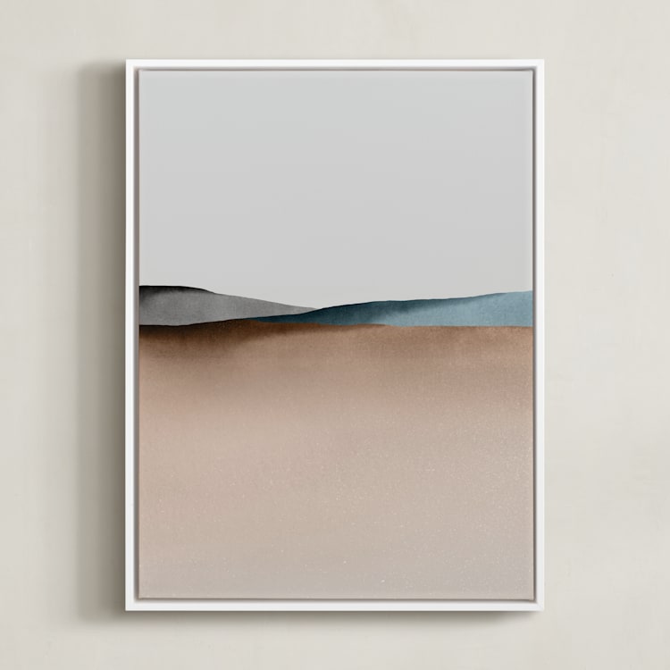 "Layered" - Art Print in earthy by Little Valley Studio - Framed Canvas