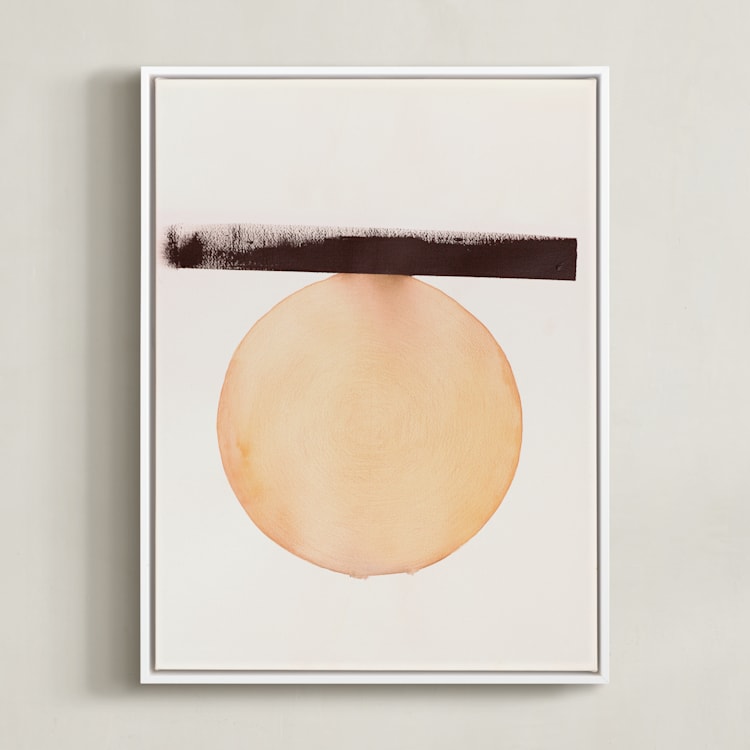 "Stoic 011" - Art Print in Sunset Umber by jinseikou - Framed Canvas