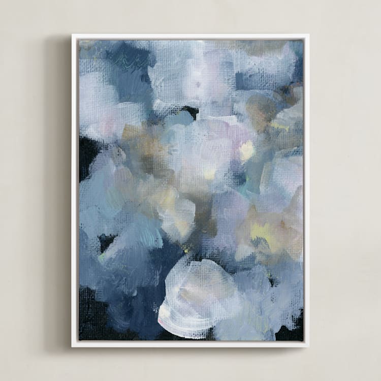 "Imbue" - Art Print in Blue Skies by Lindsay Megahed - Framed Canvas