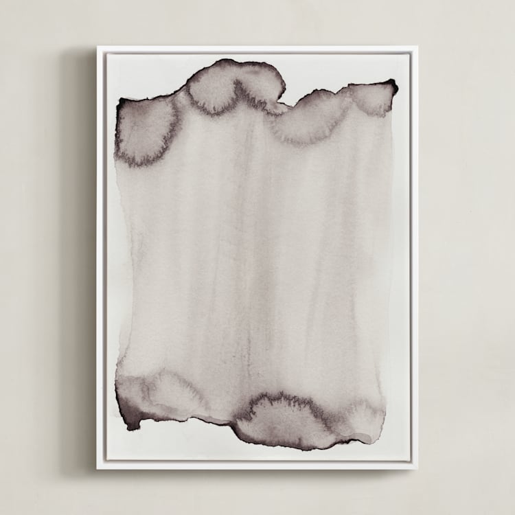 "Torched" - Art Print in Charcoal by Kaydi Bishop - Framed Canvas
