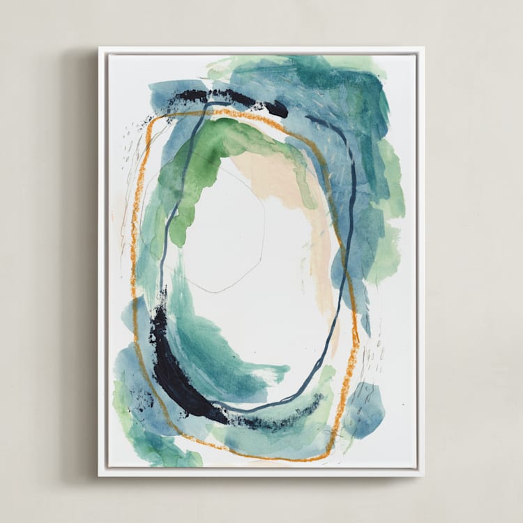 "below" - Art Print in pool by Kayla King - Framed Canvas