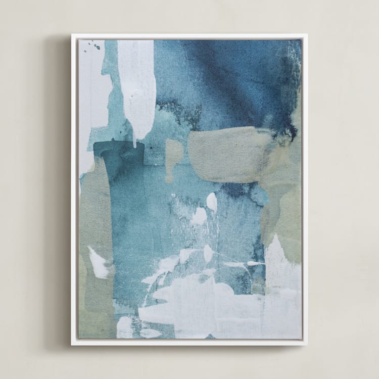 "Sea Glass No. 1" - Art Print in Sea by Julia Contacessi - Framed Canvas