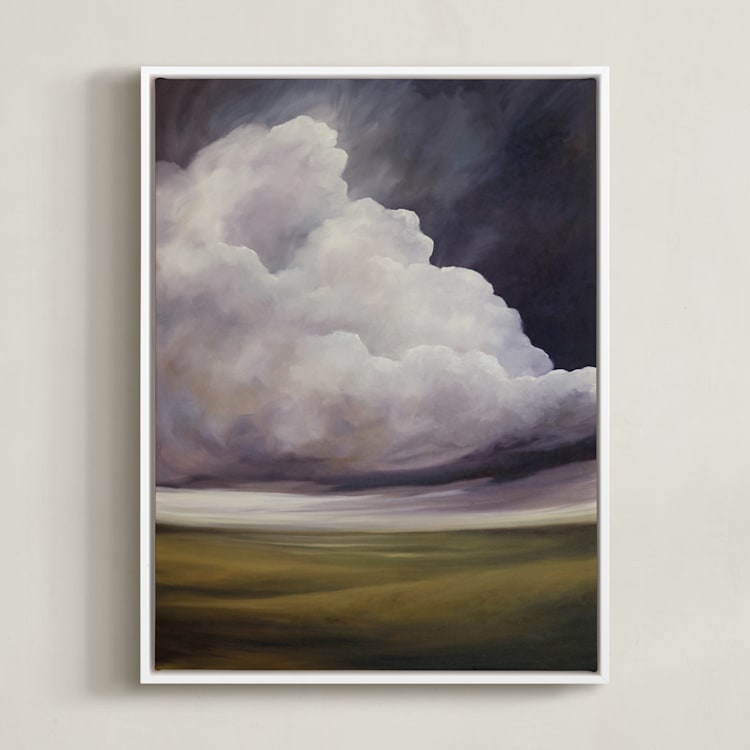 "Amethyst Evening" - Art Print in Amethyst by Mya Bessette - Framed Canvas