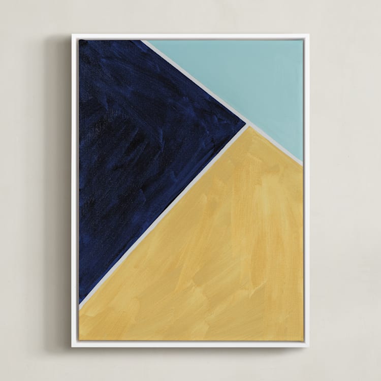 "Continental" - Art Print in Sunshine by Amy Gray - Framed Canvas