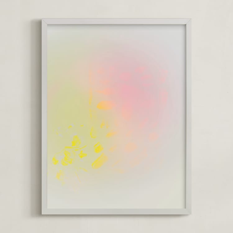 "Bare" - Art Print in warm gray by Lori Wemple - Framed