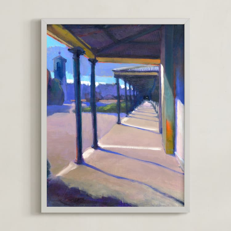 "Melting Reality" - Art Print in Cool Beige by Sue MacLeod-Beere - Framed