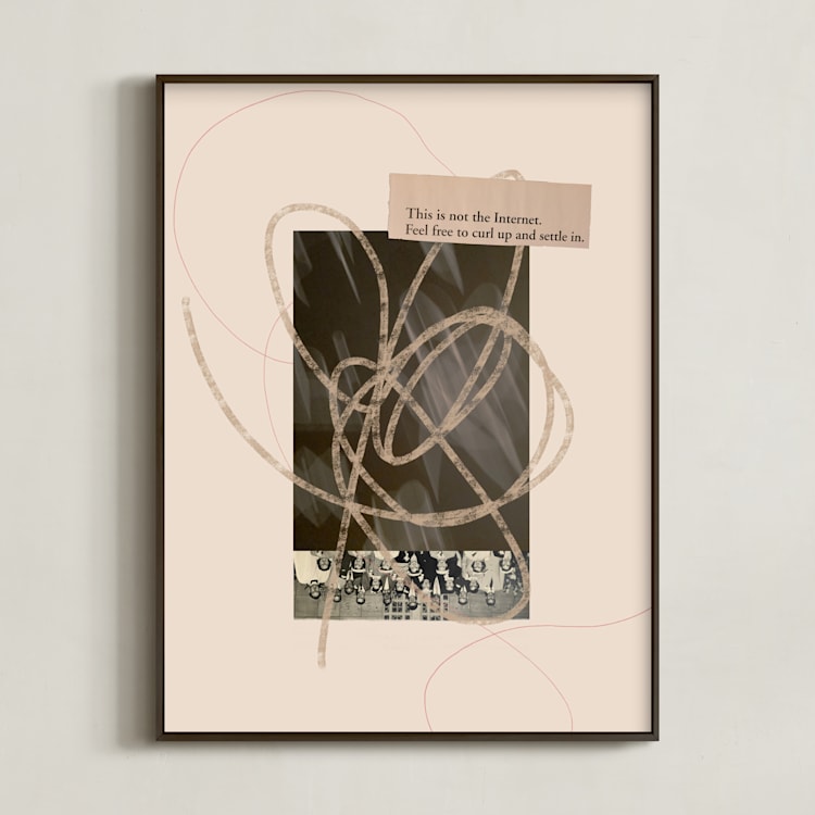 "Curl Up & Settle In" - Art Print in Original by Kimberly Young - Framed