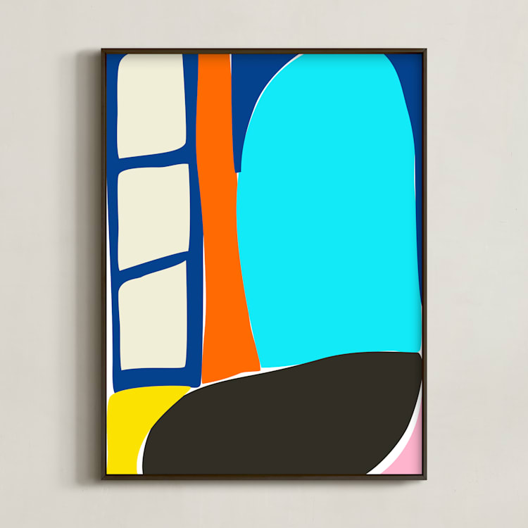 "Uninhibited" - Art Print in Aquarium by Beth Vassalo - Framed