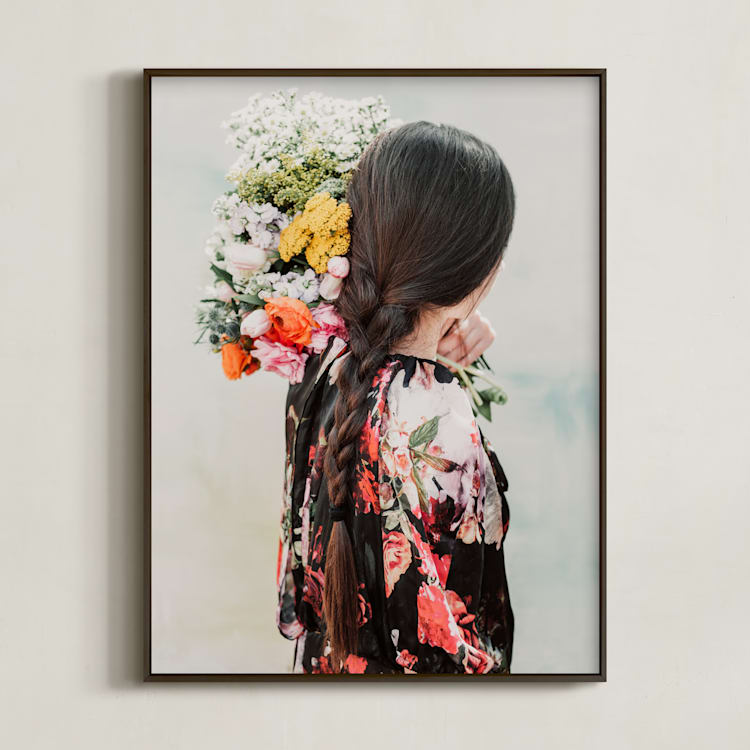 "Flourish" - Art Print in Peony by Alicia Abla - Framed