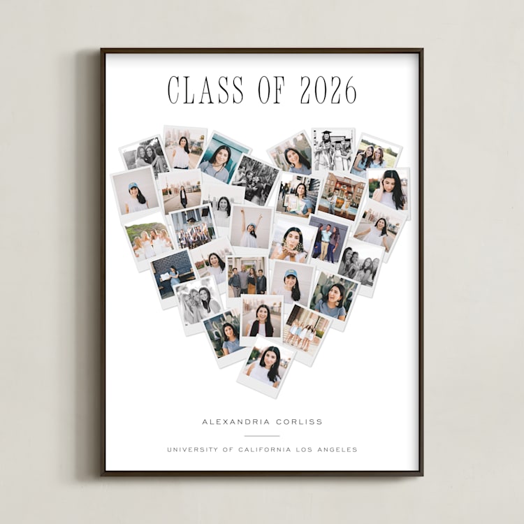"Heart Snapshot for Grads: Framed Photo" - Framed Photo in White by Minted - Framed