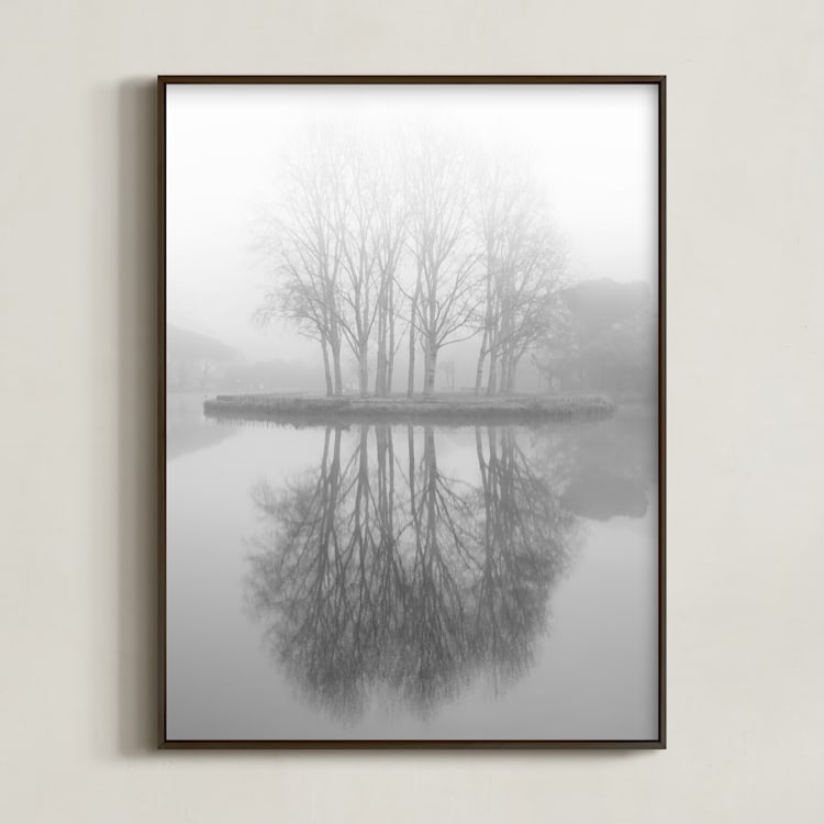 "Real Reflections" - Art Print in Mist by Massimiliano Massimo Borelli - Framed