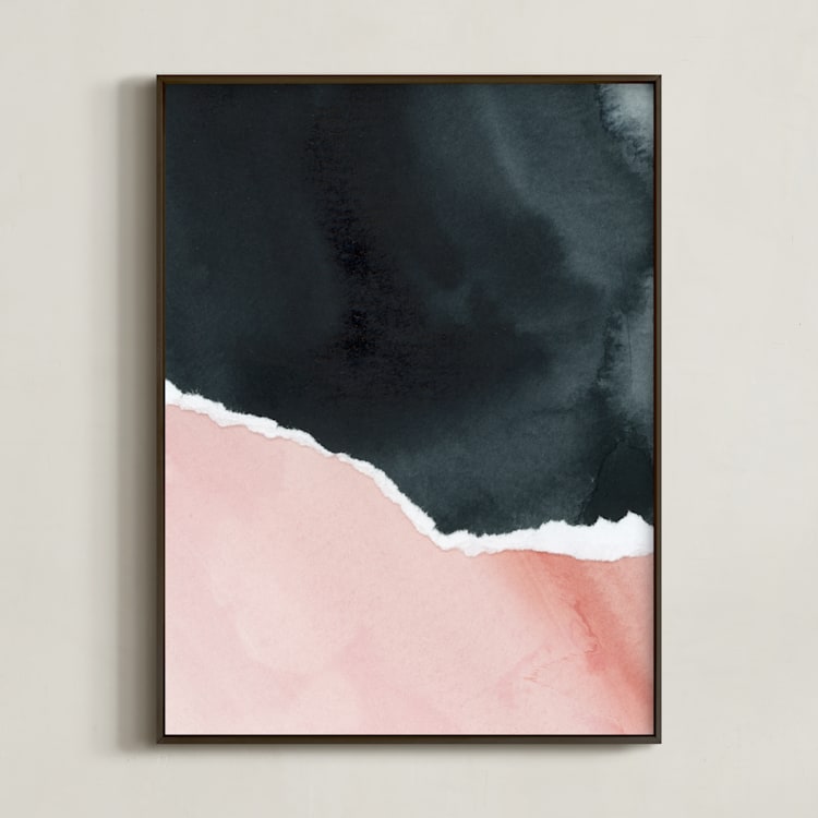 "Fringe" - Art Print in Blush by Lindsay Megahed - Framed