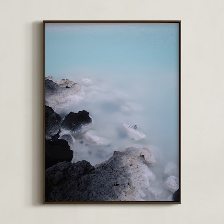 "Minerals #2" - Art Print in ice blue by Claire Duda - Framed