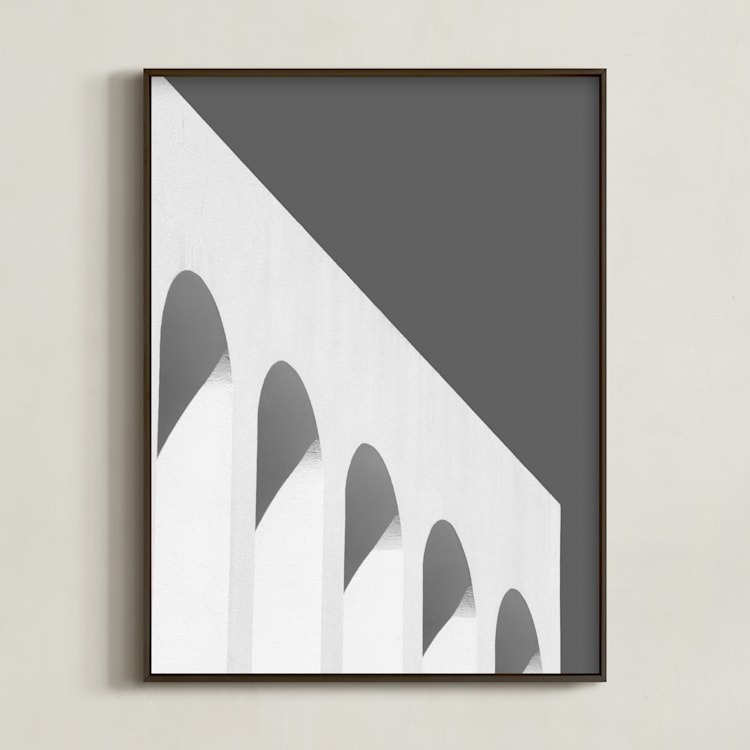 "Arches in black and white" - Art Print in Black and White by Alaric Yanos - Framed