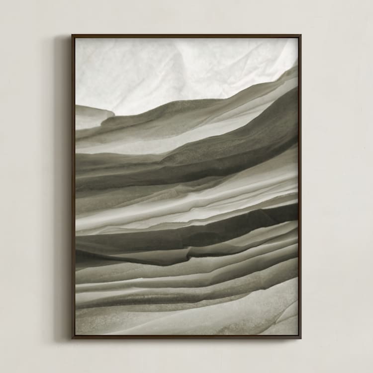 "Stratum" - Art Print in Charcoal by Shannon Kohn - Framed