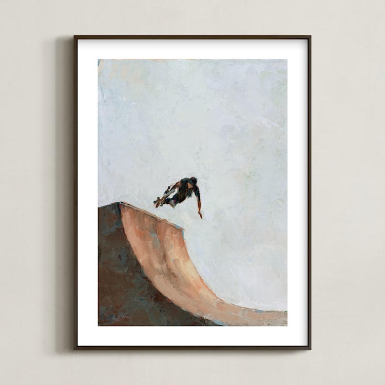 "Skate" - Art Print in Stone by Wendy Keller - Framed