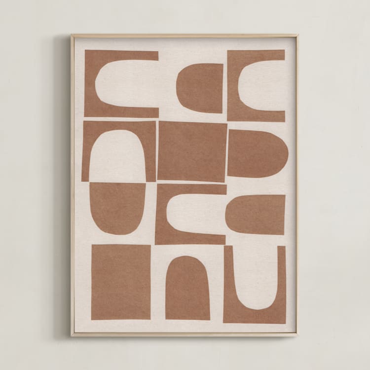 "Arches" - Art Print in Cappucino Brown by Alisa Galitsyna - Framed