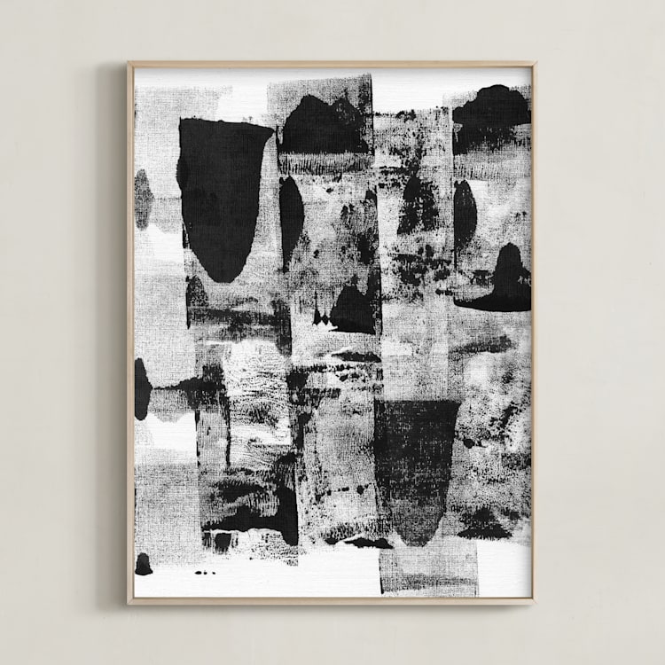"black mountains" - Art Print in black mountain by Lauren Packard - Framed