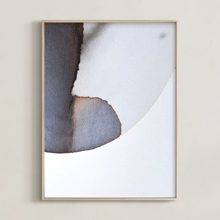 "Moon Tides I" - Art Print in Cosmic Indigo by Eloise Bound - Framed