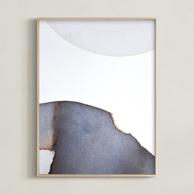 "Moon Tides II" - Art Print in Cosmic Indigo by Eloise Bound - Framed