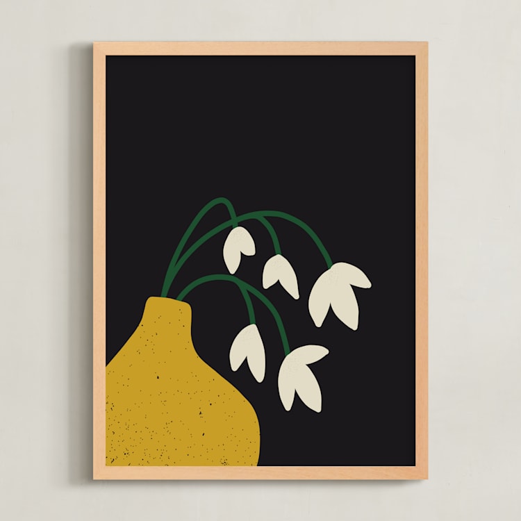 "Moussonnerie I" - Art Print in Black by Alex Roda - Framed