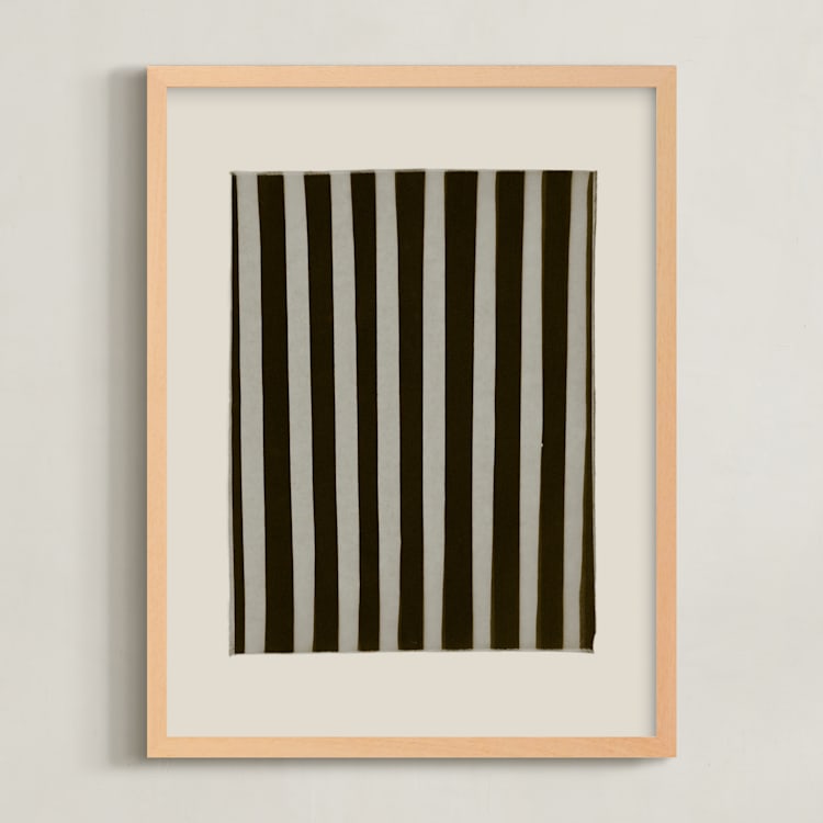 "True Stripes 1" - Art Print in Zebra by Kamala Nahas - Framed