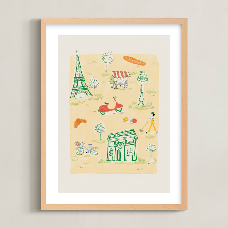 "In Paris" - Art Print in Lumière by Vera Lim - Framed