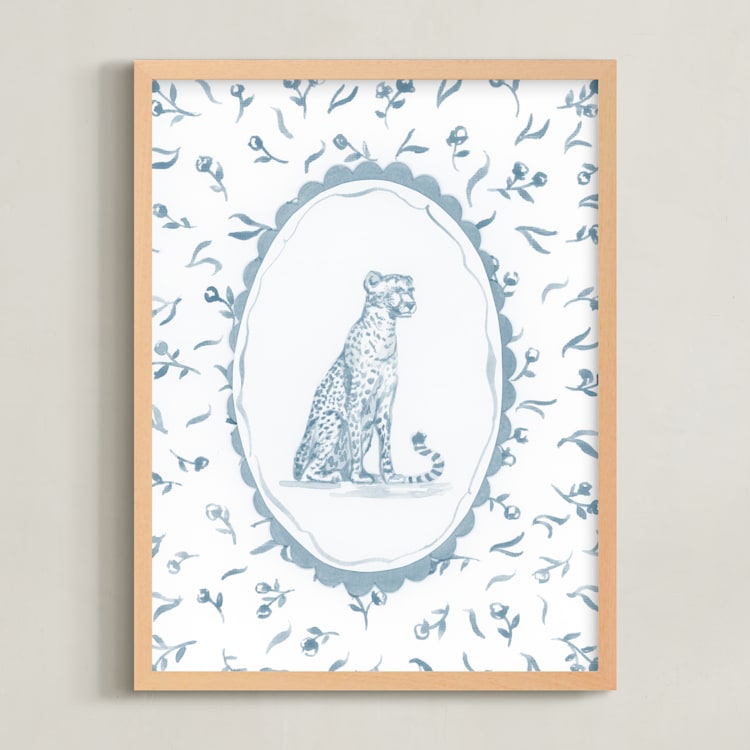 "Safari Heirloom 1" - Art Print in Morning Sky by Haley Knighten - Framed