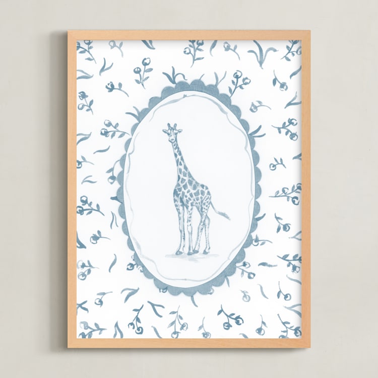 "Safari Heirloom 3" - Art Print in Morning Sky by Haley Knighten - Framed