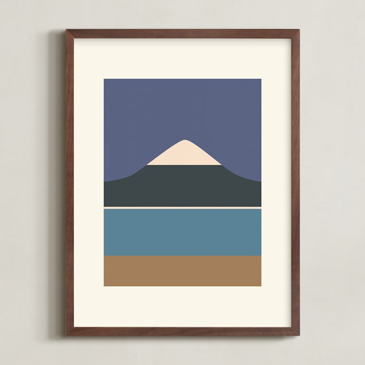 "Horizons Set 4" - Art Print in Purple Peaks by Roseanne Kenny - Framed