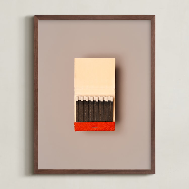 "Unstruck Red" - Art Print in Color Match Red by Andrew McClintock - Framed