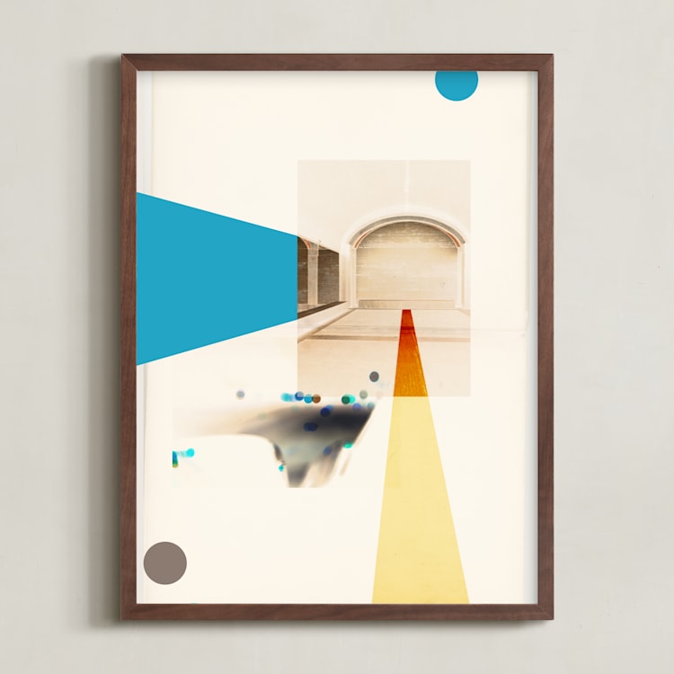 "Kahn" - Art Print in Stone by Maja Cunningham - Framed