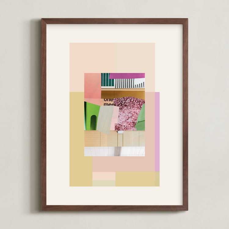 "Nora" - Art Print in Blush by Lindsay Megahed - Framed