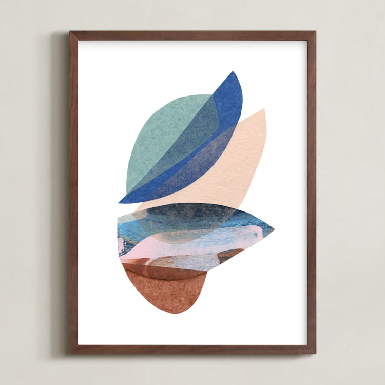 "tropical flora" - Art Print in rainbow by Carrie Moradi - Framed