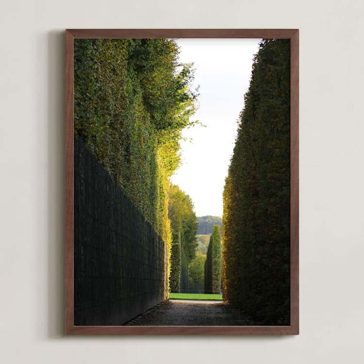 "Perspective Number One" - Art Print in Early Fall Green by Eric Clegg - Framed