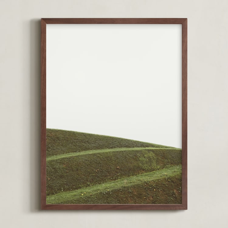 "Swooped II" - Art Print in Bog by Kamala Nahas - Framed