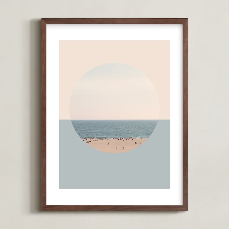 "Endless Horizon" - Art Print in White by Kimberly Young - Framed
