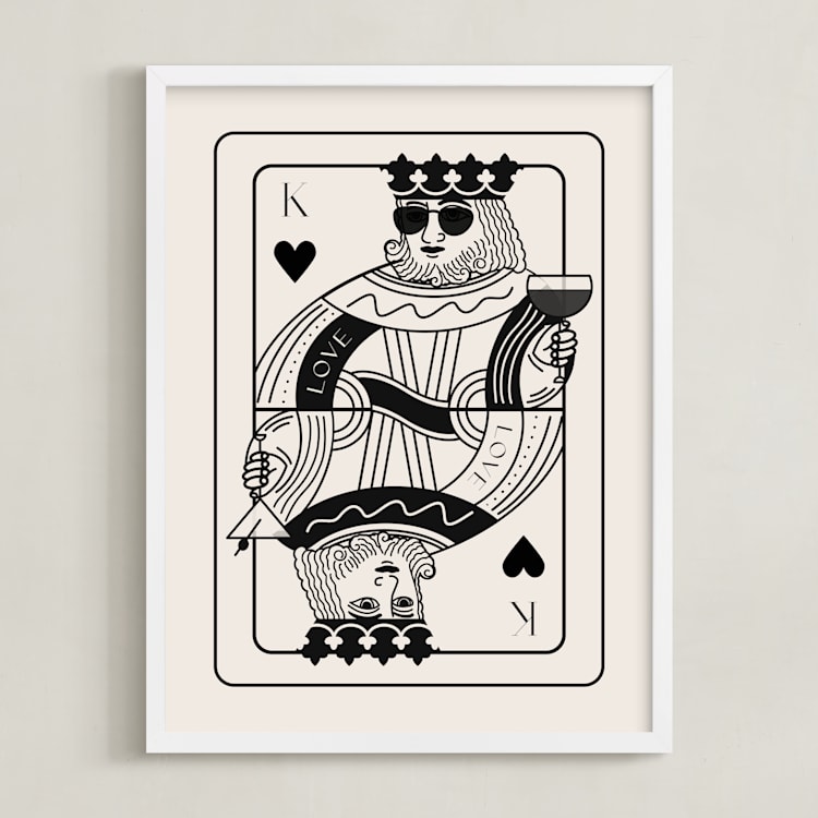 "The King: Custom Print" - Custom Print in Champagne by Jenna Holcomb - Framed