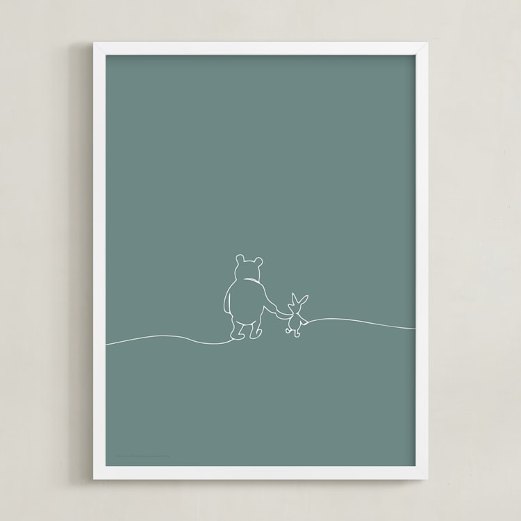 "A Simple Stroll" - Art Print in Forest by Britt Mills - Framed