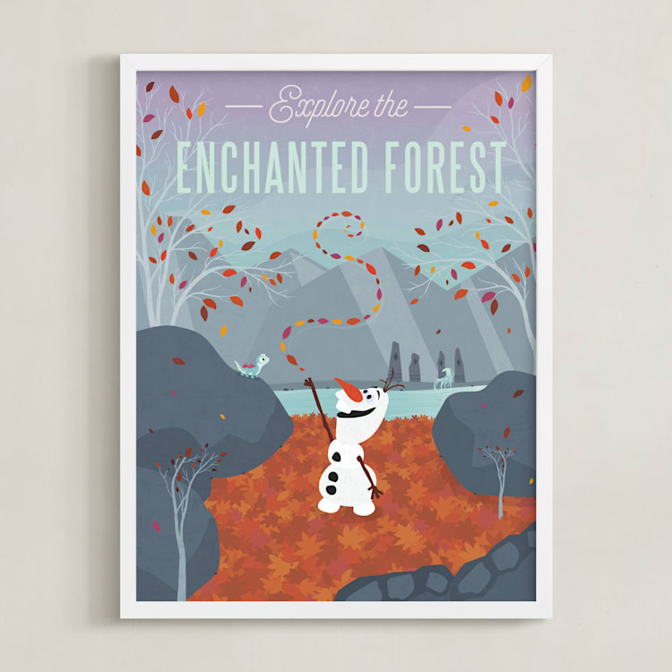 "Disney's Enchanted Forest" - Art Print in Purple Haze by Erica Krystek - Framed