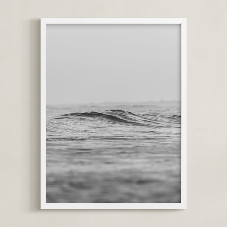 "Pacific Waters" - Art Print in Fog by Em Hale - Framed