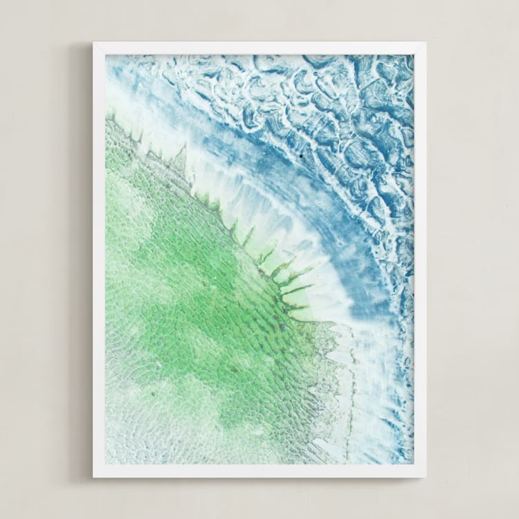 "sandbar" - Art Print in Seafoam Green by Kaitlin Rebesco - Framed