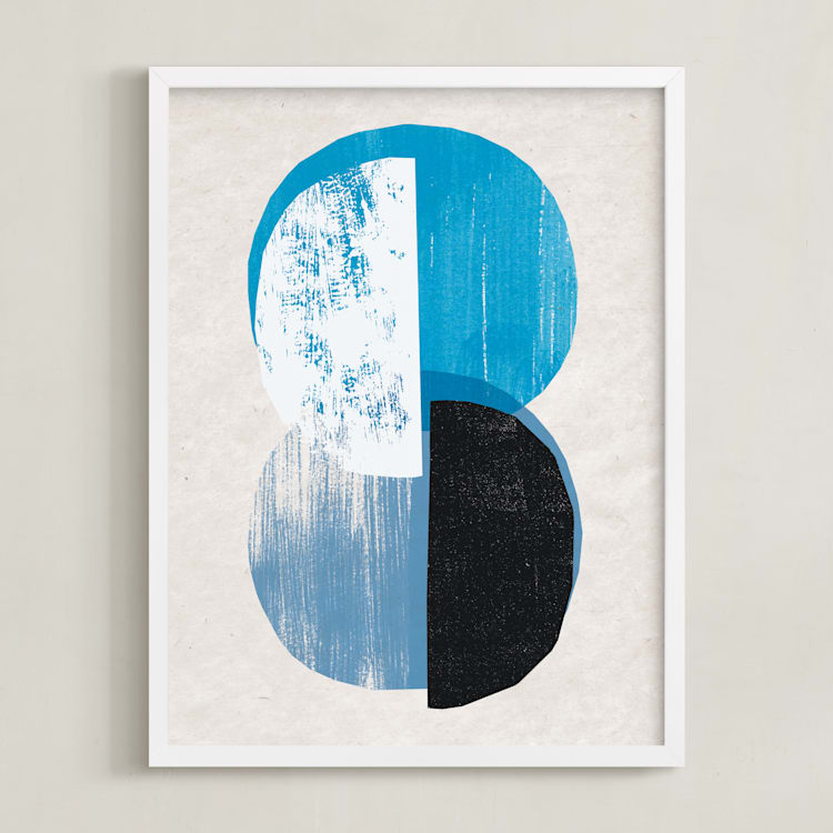 "moody moons" - Art Print in Moonlight by Sumak Studio - Framed