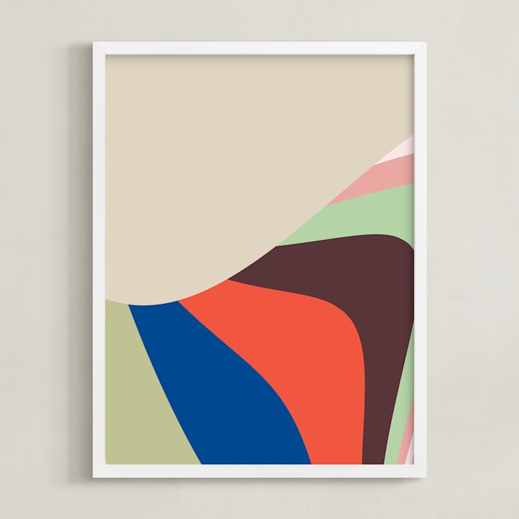 "color shifts" - Art Print in BLUE by Baumbirdy - Framed