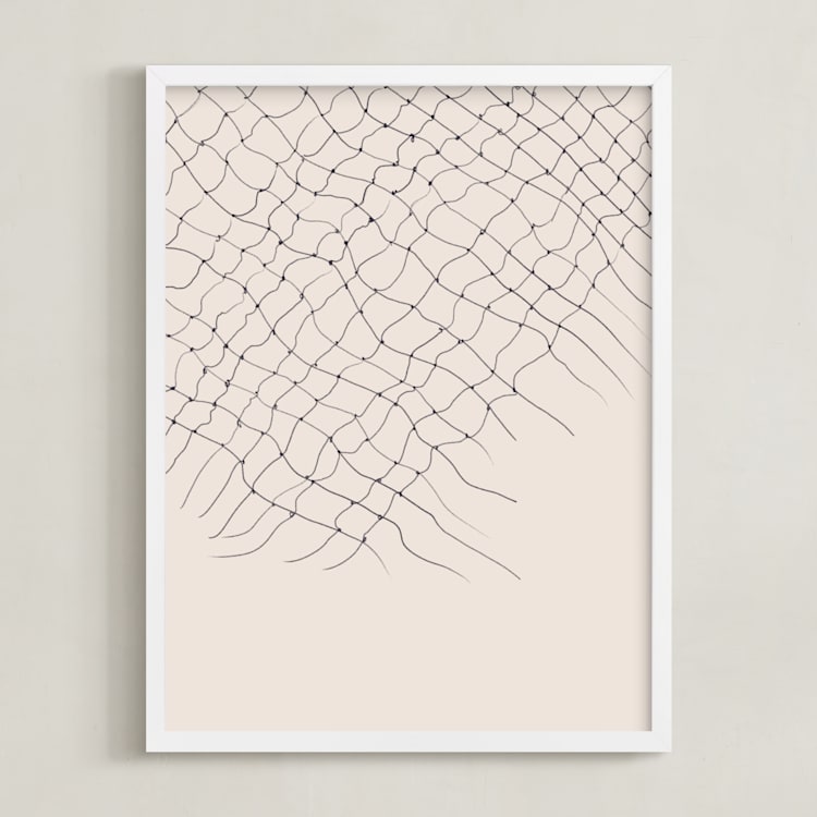 "Gather" - Art Print in Sandstone by Francesca Iannaccone - Framed