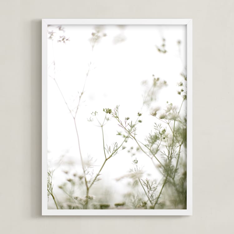 "Choices" - Art Print in White by Caroline Mint - Framed